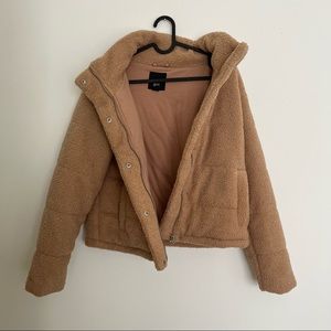 Forever 21 zip up coat button coat